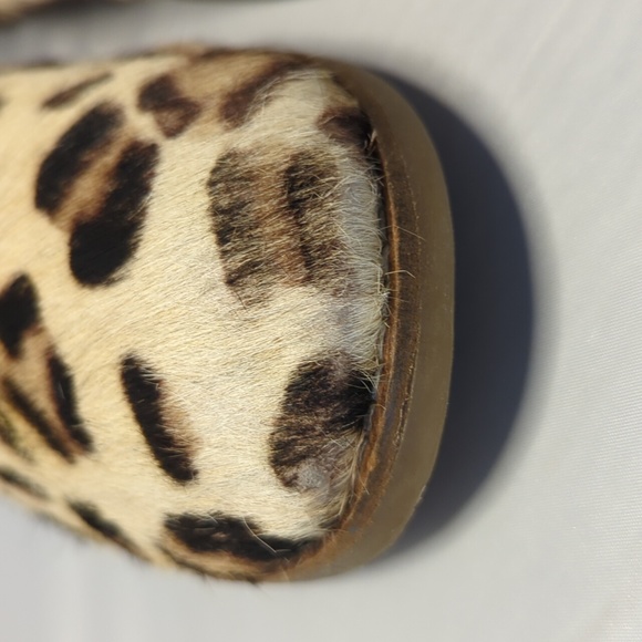 Mini Boden Calf Hair Cheetah Print Booties Size 38 - Picture 5 of 13
